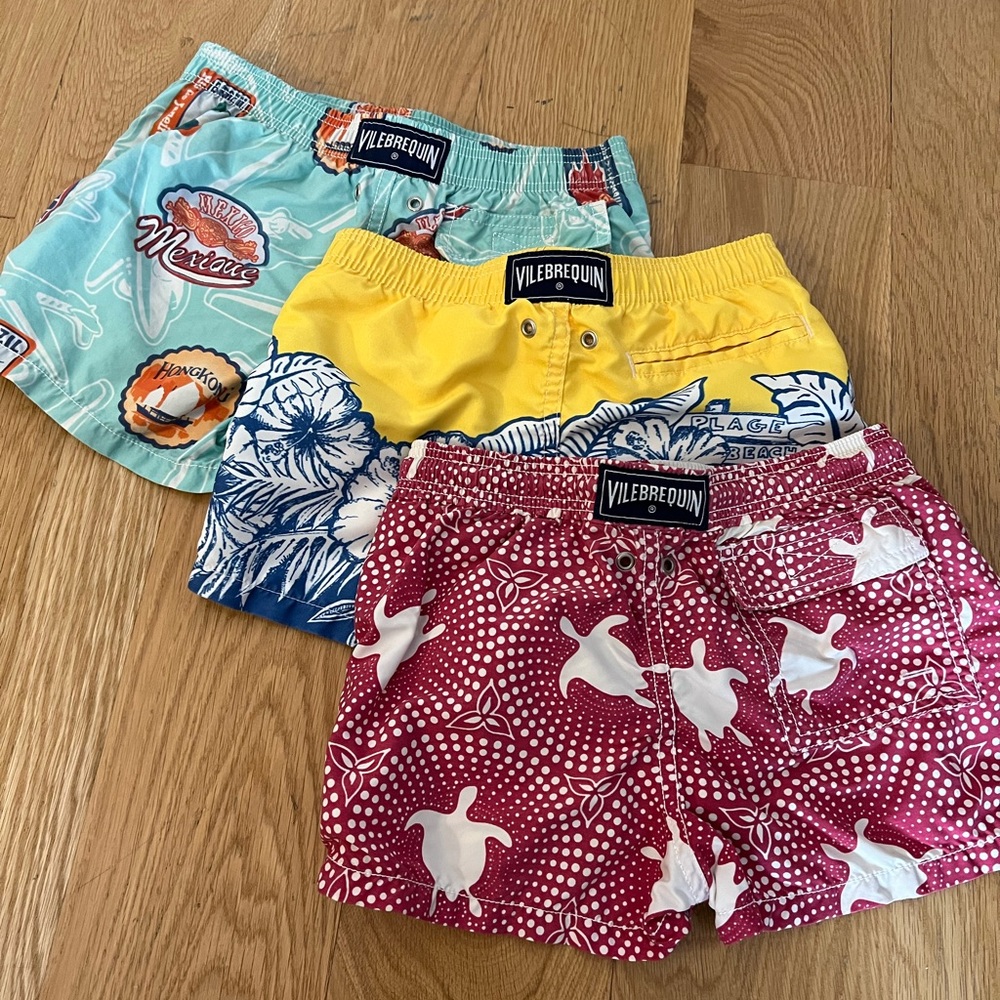 Three pairs of Boys Vilbrequin swimsuits
